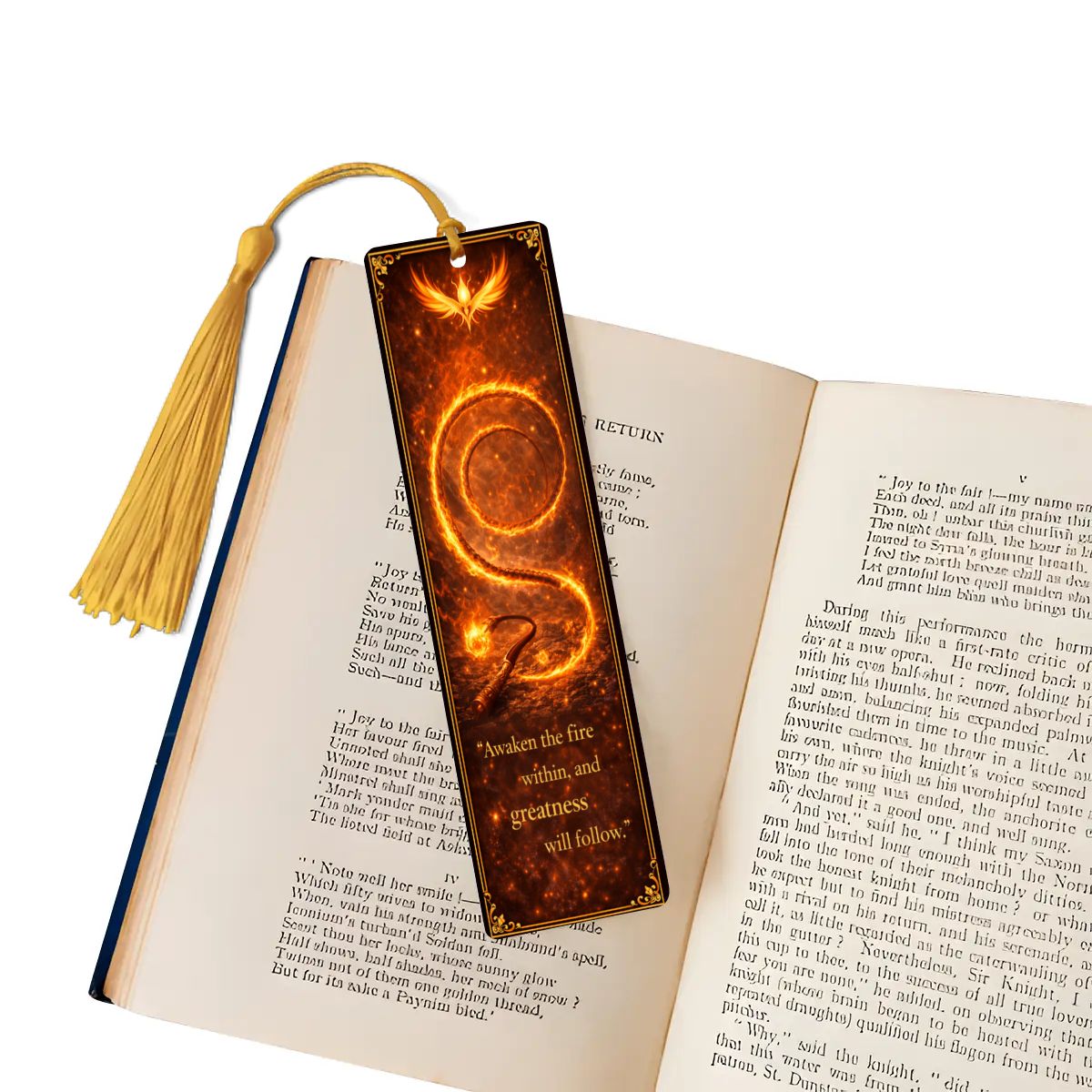 Wooden Bookmark Orange