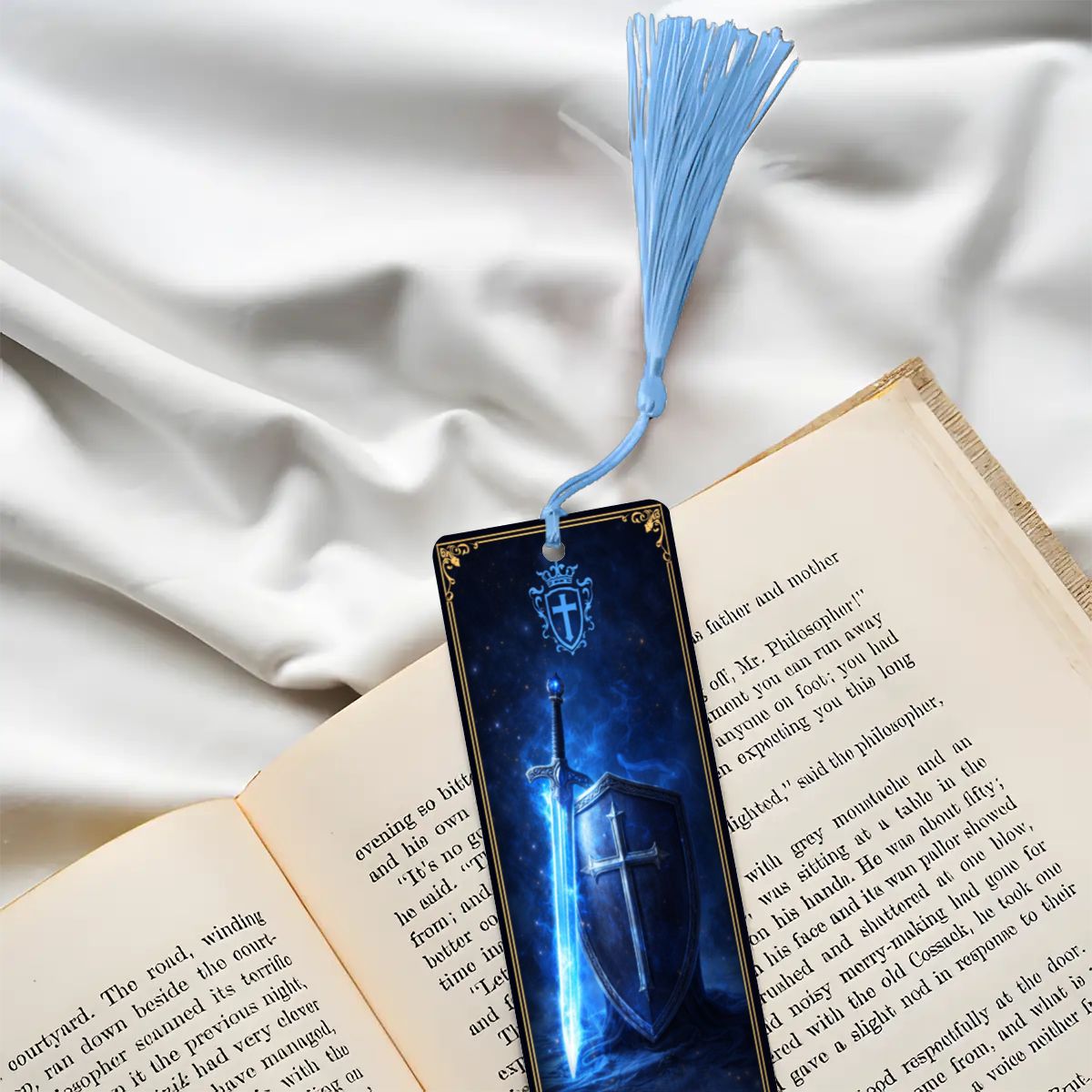 Wooden Bookmark Blue