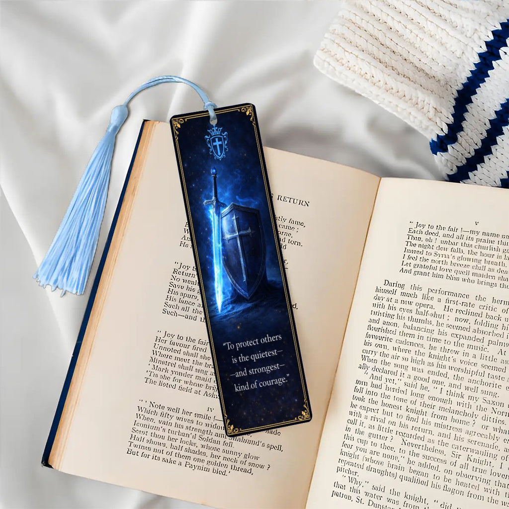 Wooden Bookmark Blue