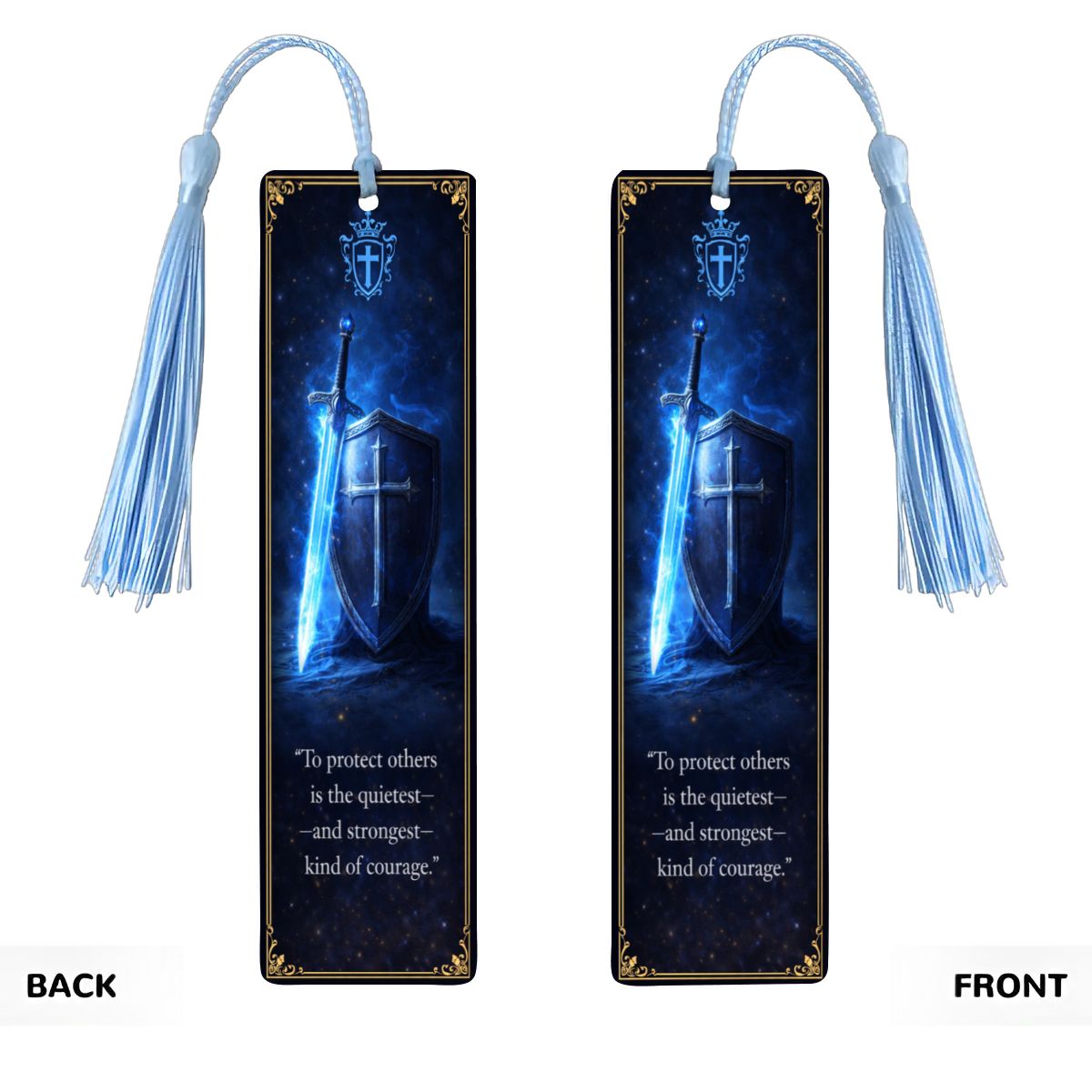Wooden Bookmark Blue