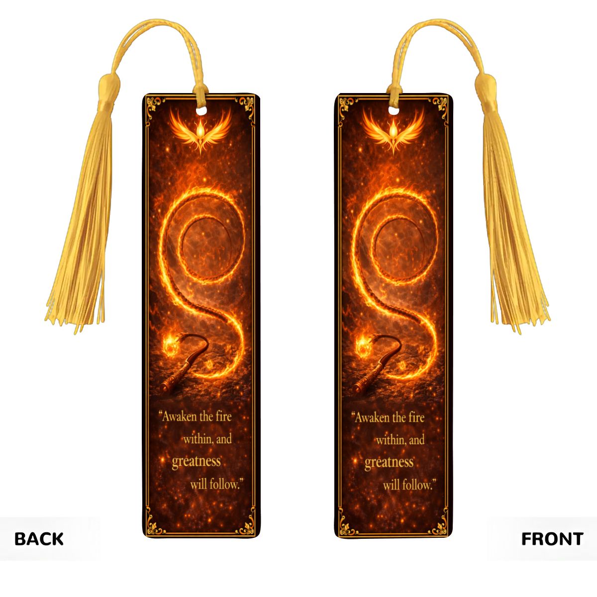 Wooden Bookmark Orange