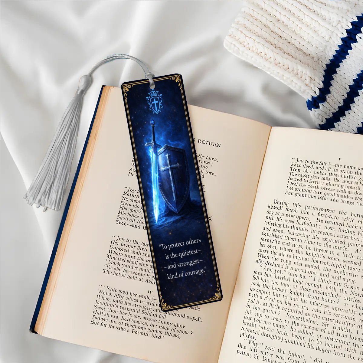 Wooden Bookmark Blue