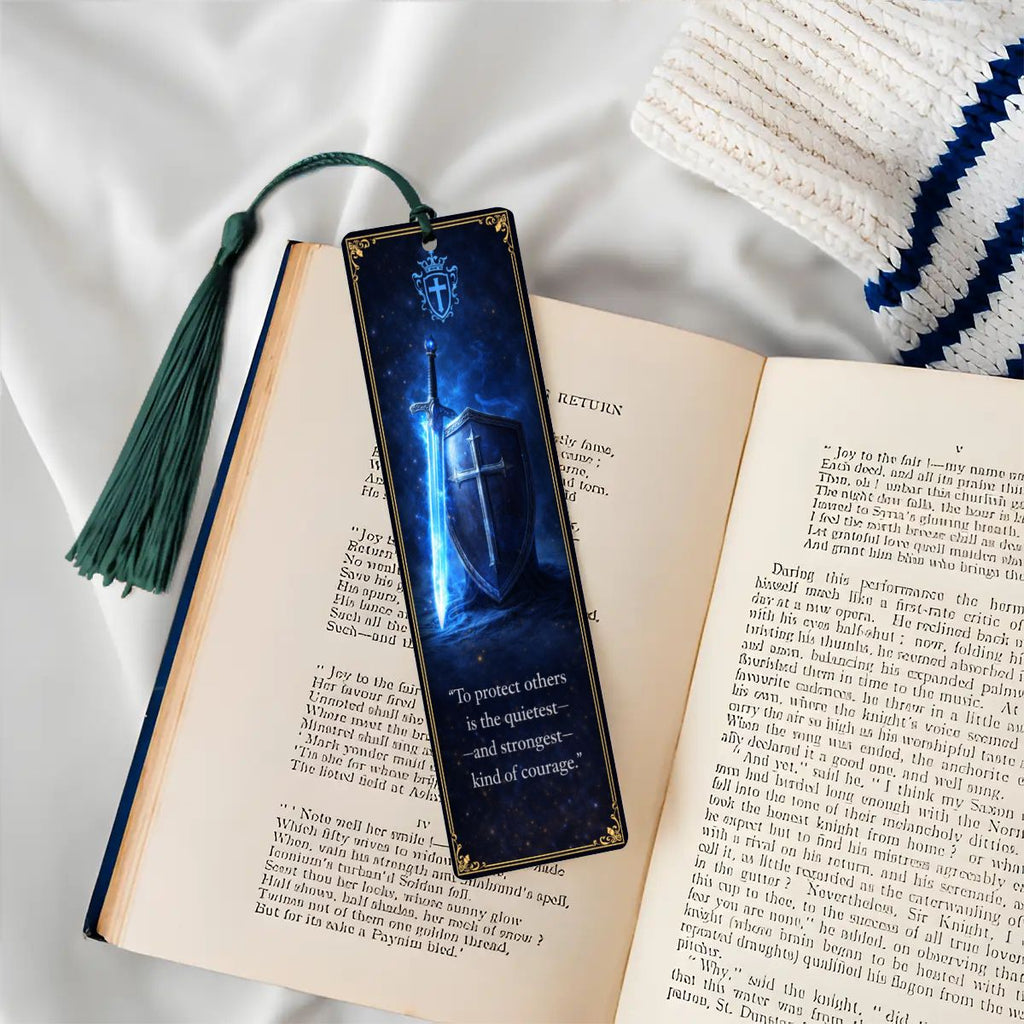 Wooden Bookmark Blue