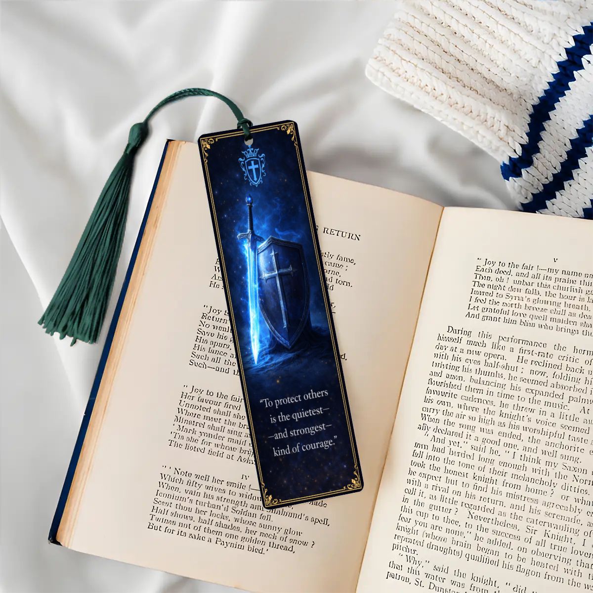 Wooden Bookmark Blue