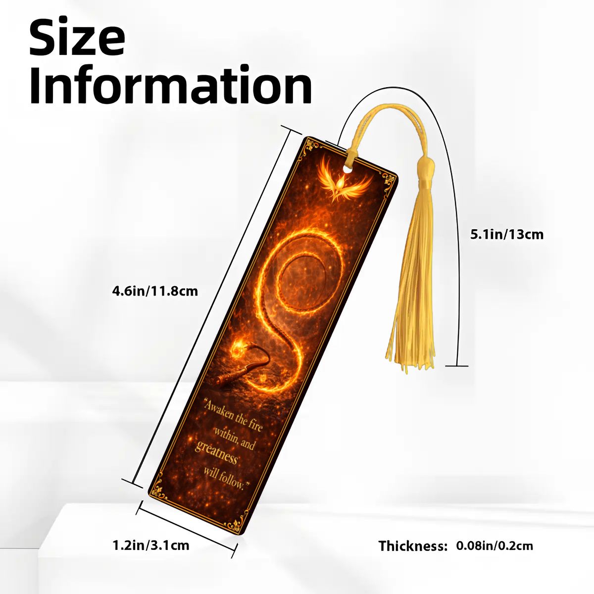 Wooden Bookmark Orange
