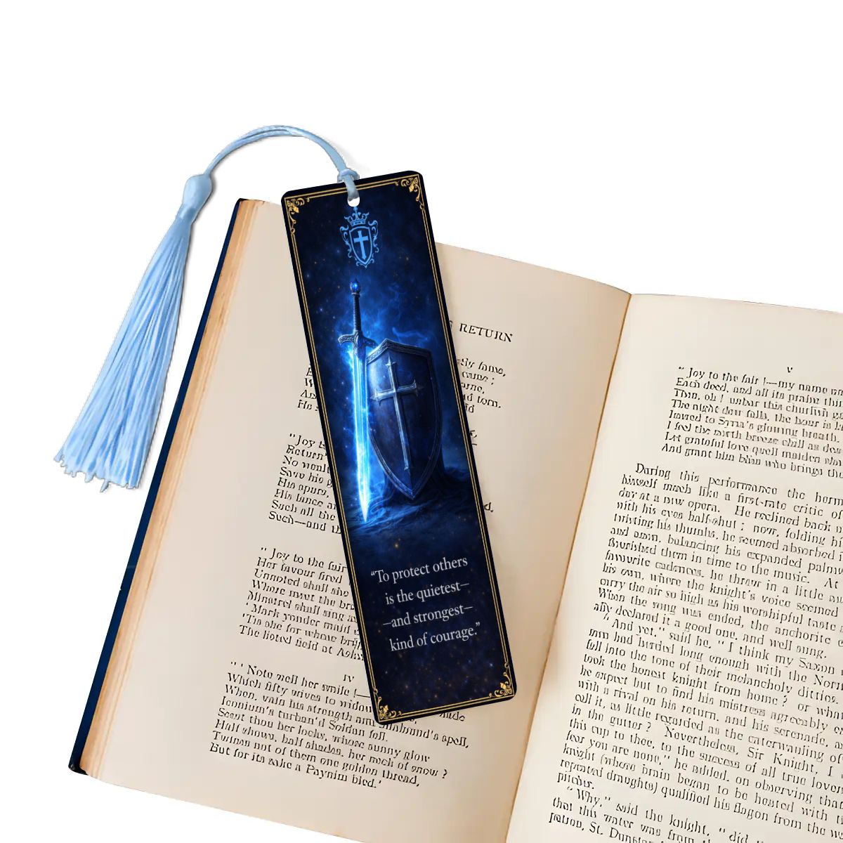 Wooden Bookmark Blue