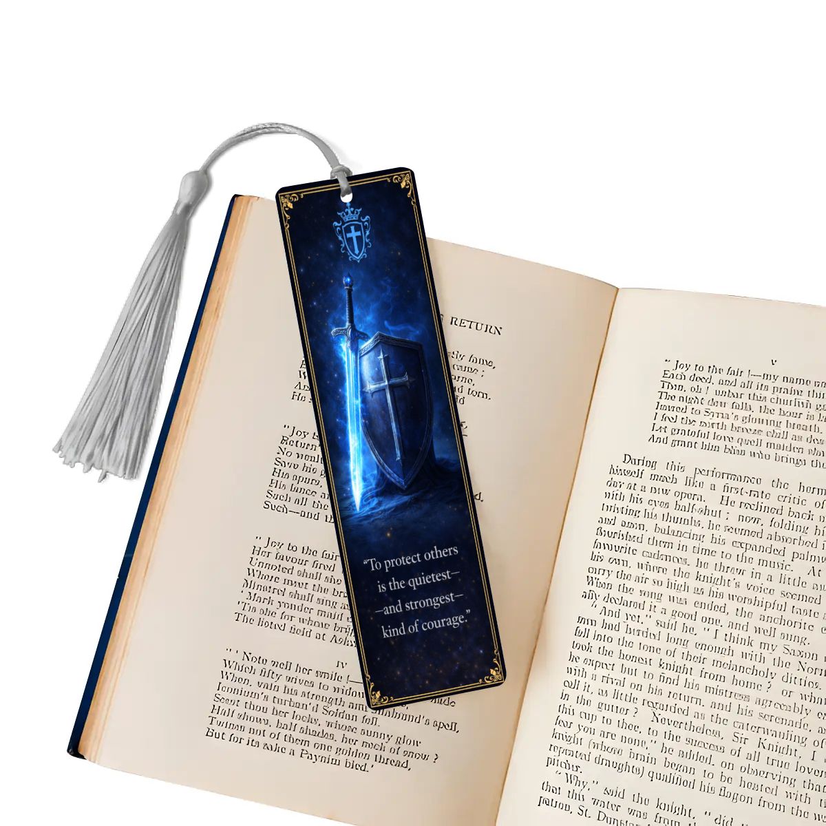 Wooden Bookmark Blue
