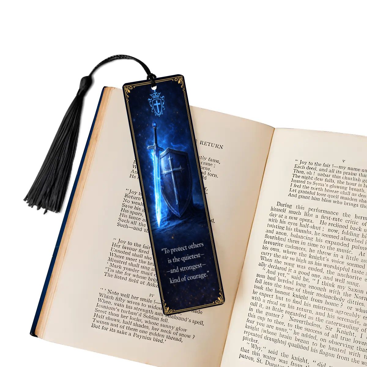 Wooden Bookmark Blue