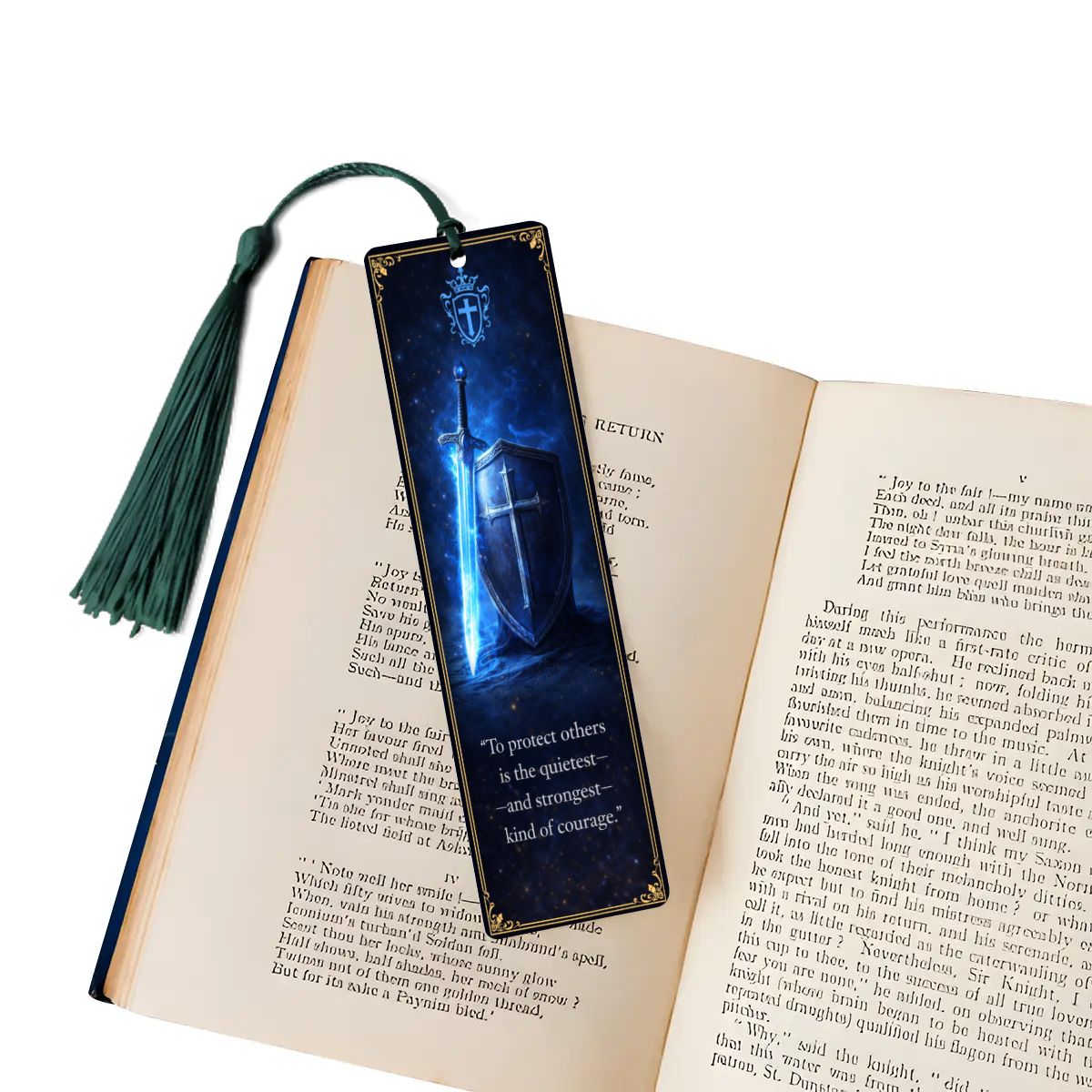 Wooden Bookmark Blue