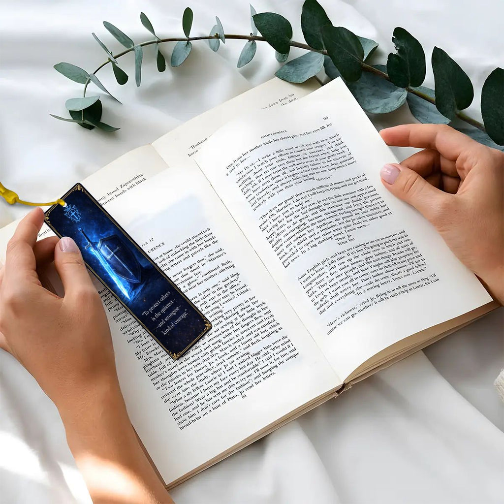 Wooden Bookmark Blue