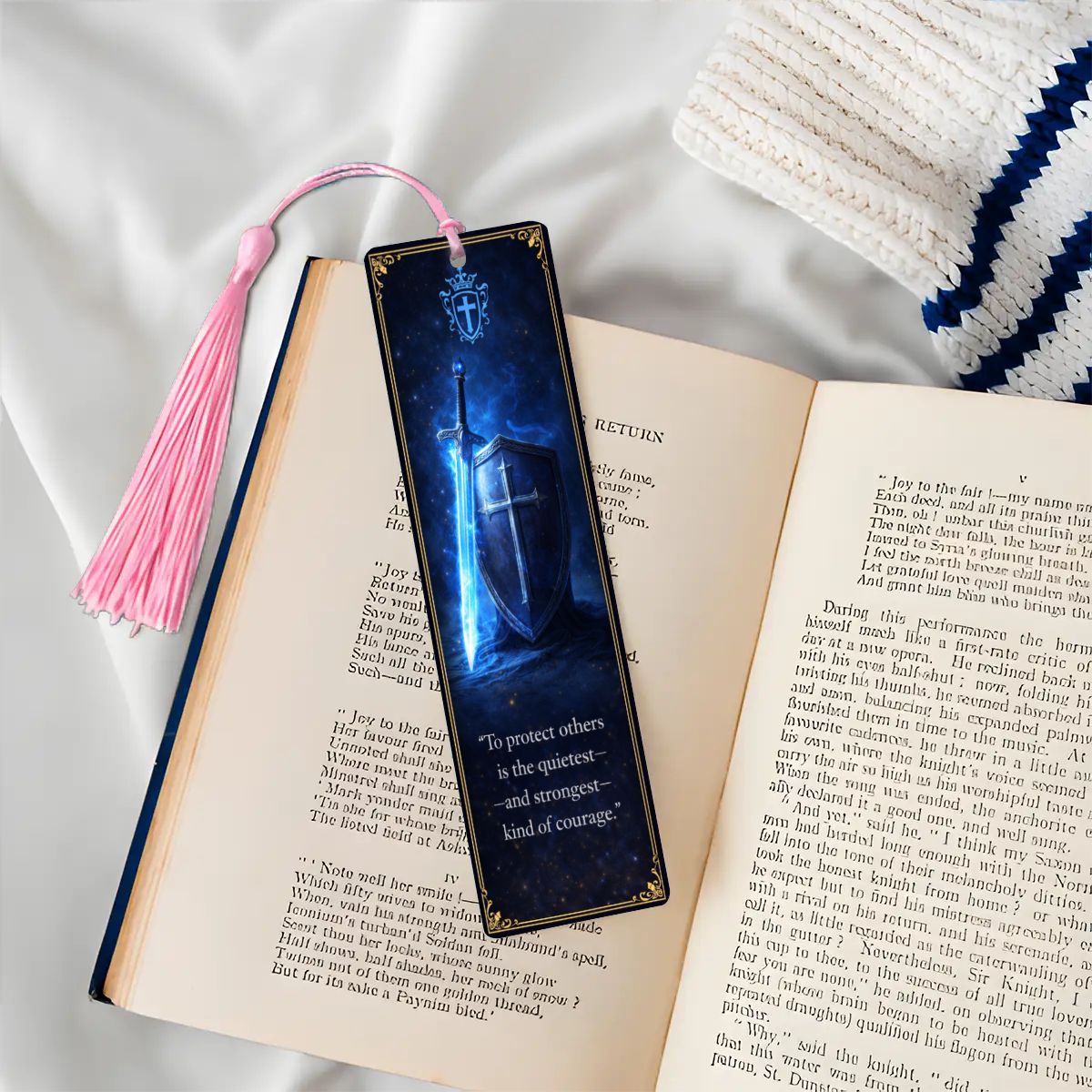 Wooden Bookmark Blue