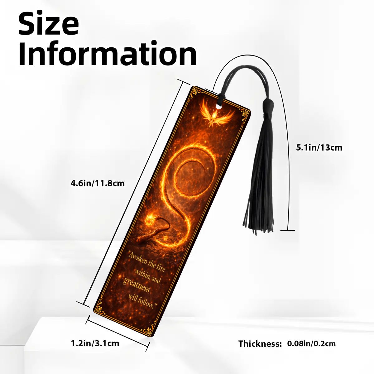 Wooden Bookmark Orange