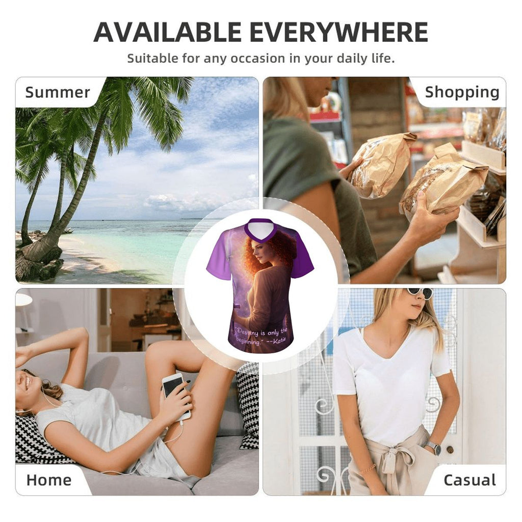 Women's V-Neck Short-Sleeve T-Shirt
