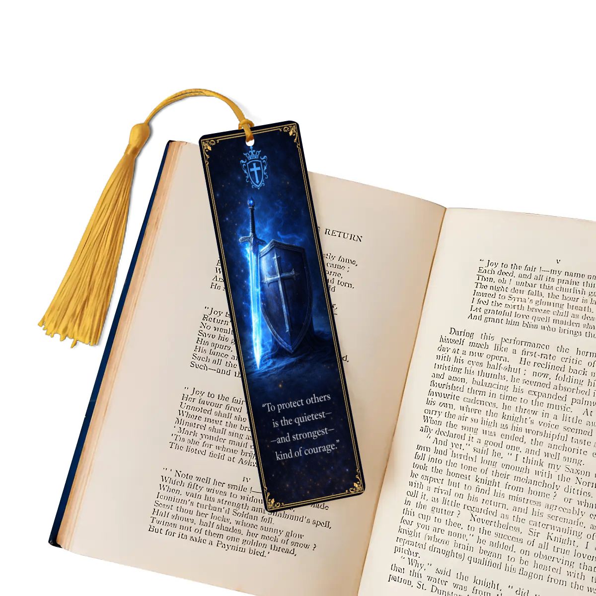 Wooden Bookmark Blue